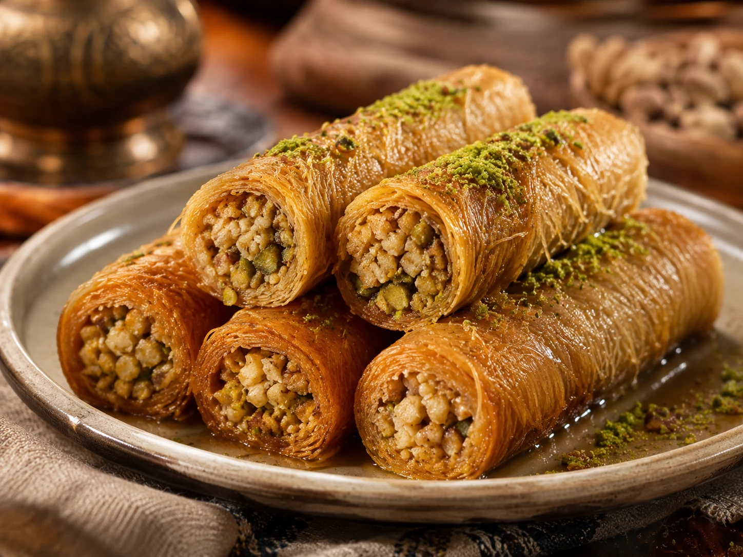 Kadayıf dolması tabağı